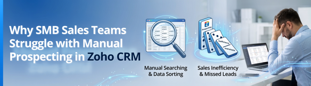 Why SMB Sales Teams Struggle with Manual Prospecting in Zoho CRM